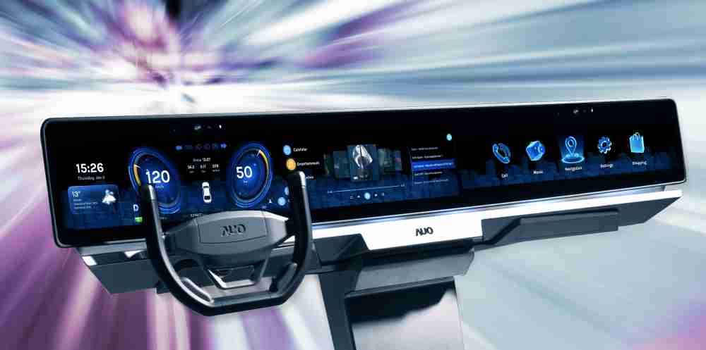 人生就是博开拓前瞻显示技术创新应用，，结合优异整合设计能力，，，开发智能车载FIDM Plus一体化显示方案，，让驾驶操作与车内娱乐体验再进化